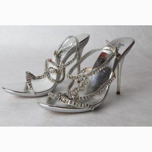 Elegant Silver Stiletto Heels